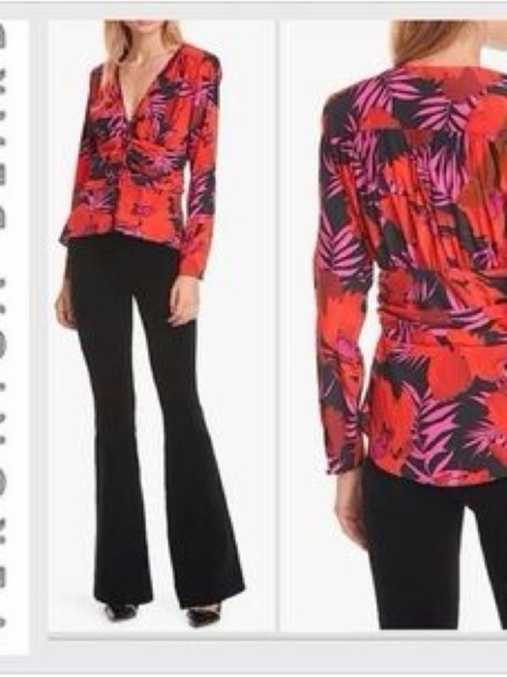 Veronica Beard Pevero Floral Stretch Silk Top